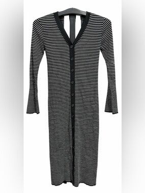 a new day Black and White Striped Knit Dress